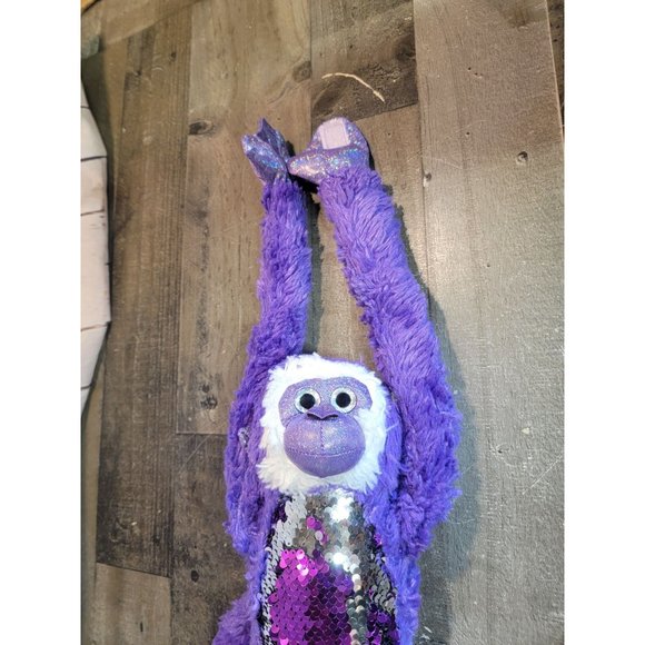 Wild Republic Purple Monkey sequin plush stuffed animal toy figure - Picture 4 of 6